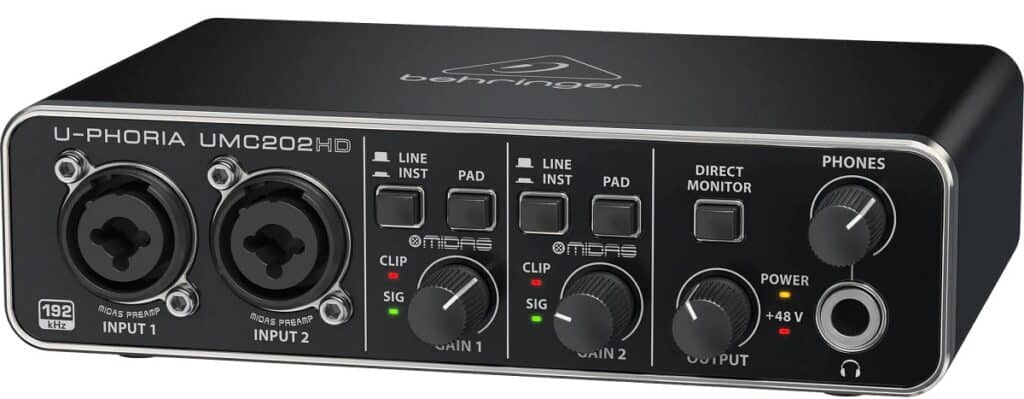 Behringer U-PHORIA UMC202HD audio interface